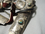 Very Important Vintage Native American Navajo Turquoise Sterling Silver Horse Bridle Headtsall-Nativo Arts