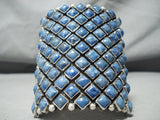 One Of The Best Native American Navajo Lapis Sterling Silver Bracelet-Nativo Arts