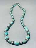 Astounding Vintage Native American Navajo Royston Turquoise Sterling Silver Necklace-Nativo Arts