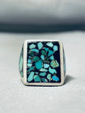Exceptional Vintage Native American Navajo Turquoise Sterling Silver Ring-Nativo Arts