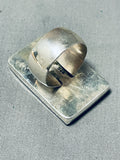 Native American One Of Most Intricate Ever Santo Domingo Turquoise Inlay Sterling Silver Ring-Nativo Arts