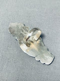 Exquisite Native American Zuni Lapis Sterlng Silver Ring Signed Eldred Martinez-Nativo Arts