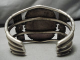 Huge And Heavy Vintage Native American Navajo Royston Turquoise Sterling Silver Bracelet Old-Nativo Arts