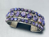 Native American One Of The Best Ever Vintage Navajo Charoite Sterling Silver Bracelet-Nativo Arts