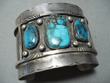 Important Lorre Eyl Vintage Native American Navajo Turquoise Sterling Silver Bracelet-Nativo Arts