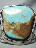 Biggest 300 Gram Vintage Native American Navajo #8 Turquoise Sterling Silver Bracelet-Nativo Arts
