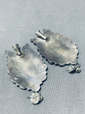 Best Vintage Native American Navajo Turquoise Cluster Sterling Silver Earrings- Very Rare-Nativo Arts
