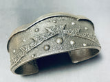 Hand Poured Hot Sterling Silver Native American Navajo Geomtric Bracelet-Nativo Arts