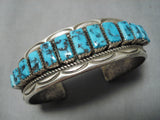 Superior Vintage Navajo Turquoise Sterling Silver Native American Bracelet-Nativo Arts