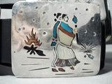 One Of The Best Ever Vintage Native American Navajo Turquoise Inoay Sterling Silver Concho Belt-Nativo Arts