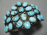 One Of The Best Vintage Native American Navajo Domed #8 Turquoise Sterling Silver Bracelet-Nativo Arts