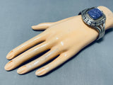 Important Vintage Native American Navajo Charoite Sterling Silver Bracelet-Nativo Arts