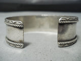 Stunning Vintage Native American Navajo Old Kingman Turquoise Sterling Silver Bracelet-Nativo Arts