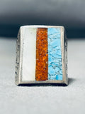 Astounding Vintage Native American Navajo Turquoise Sterling Silver Ring-Nativo Arts