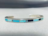 Important Ray Tracey Vintage Native American Navajo Turquoise Sterling Silver Bracelet-Nativo Arts