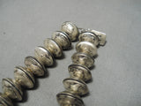 Heaviest 464 Grams Vintage Native American Navajo Sterling Silver Bead Necklace-Nativo Arts