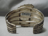Museum Vintage Native American Navajo Old Deposit #8 Turquoise Sterling Silver Bracelet Old-Nativo Arts