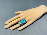 Fantastic Vintage Native American Navajo Turquoise Sterling Silver Ring-Nativo Arts