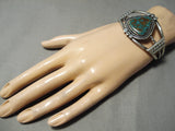 Quality Vintage Native American Navajo Turquoise Sterling Silver Bracelet Old Cuff-Nativo Arts