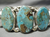 Incredible Vintage Native American Navajo Tso Family Green Turquoise Sterling Silver Bracelet-Nativo Arts
