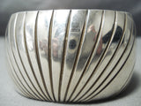 Spectacular Vintage Navajo Sterling Silver Bracelet Native American Old-Nativo Arts