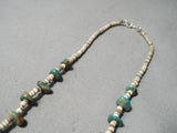 Native American Marvelous Vintage Santo Domingo Royston Turquoise & Heishi Necklace-Nativo Arts