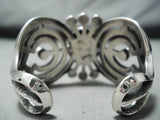 Authentic Native American Navajo Aaron Anderson Rare Turquoise Sterling Silver Bracelet-Nativo Arts