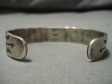 Thick And Sturdy!! Vintage Native American Navajo Whilring Logs Sterling Silver Ingot Bracelet-Nativo Arts