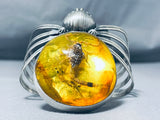 Scorpion Amber Native American Sterling Silver Spider Bracelet-Nativo Arts