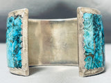 The Best Ever Blue Diamond Turquoise Vintage Native American Navajo Sterling Silver Bacelet-Nativo Arts