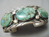 For Large Wrist Vintage Native American Navajo Royston Turquoise Sterling Silver Bracelet Old-Nativo Arts