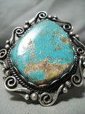Important Huge Vintage Native American Navajo Royston Turquoise Sterling Silver Bracelet-Nativo Arts