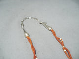 Important Vintage Native American Zuni Sandra Quandelacy Turquoise Sterling Silver Necklace-Nativo Arts