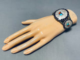 Authentic Earlier Vintage Native American Zuni Turquoise Sterling Silver Bracelet-Nativo Arts