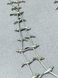 Absolutely Incredible Vintage Native American Navajo Sterling Silver Bird Fetish Necklace-Nativo Arts