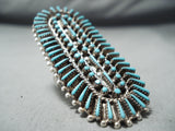 Spectacular Vintage Zuni Turquoise Sterling Silver Ring Native American Old-Nativo Arts