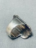 Unique Vintage Native American Navajo Royston Turquoise Sterling Silver & Goldfill Ring-Nativo Arts
