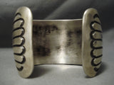 The Biggest Heaviest Vintage Native American Navajo Sterling Silver Bill Bracelet Old-Nativo Arts