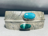 The Most Unique Vintage Native American Navajo Ben Begaye Turquoise Sterling Silver Bracelet-Nativo Arts