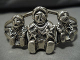 Striking Vintage Navajo Sterling Silver Native American Bracelet Old-Nativo Arts