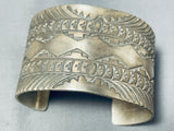 One Of The Most Beautiful Hand Precise Vintage Native American Navajo Sterling Silver Bracelet-Nativo Arts