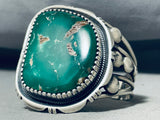 One F The Best Ever Vintage Native American Navajo Verdy Jake Turquoise Sterling Silver Bracelet-Nativo Arts