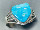 Jerr Nelson Native American Navajo Turquoise Sterling Silver Bracelet Signed Jerry Nelson-Nativo Arts