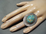 Striking San Felipe Native American 8 Turquoise Sterling Silver Ring-Nativo Arts