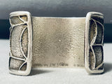 Heavy 74 Gram Spiderweb Turquoise Vintage Native American Navajo Sterling Silver Bracelet-Nativo Arts