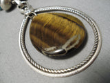 Native American Important Francisco Gomez Vintage Sterling Silver Turquoise Necklace-Nativo Arts