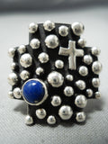 Cross Faith Santo Domingo Native American Sterling Silver Laips Ring-Nativo Arts