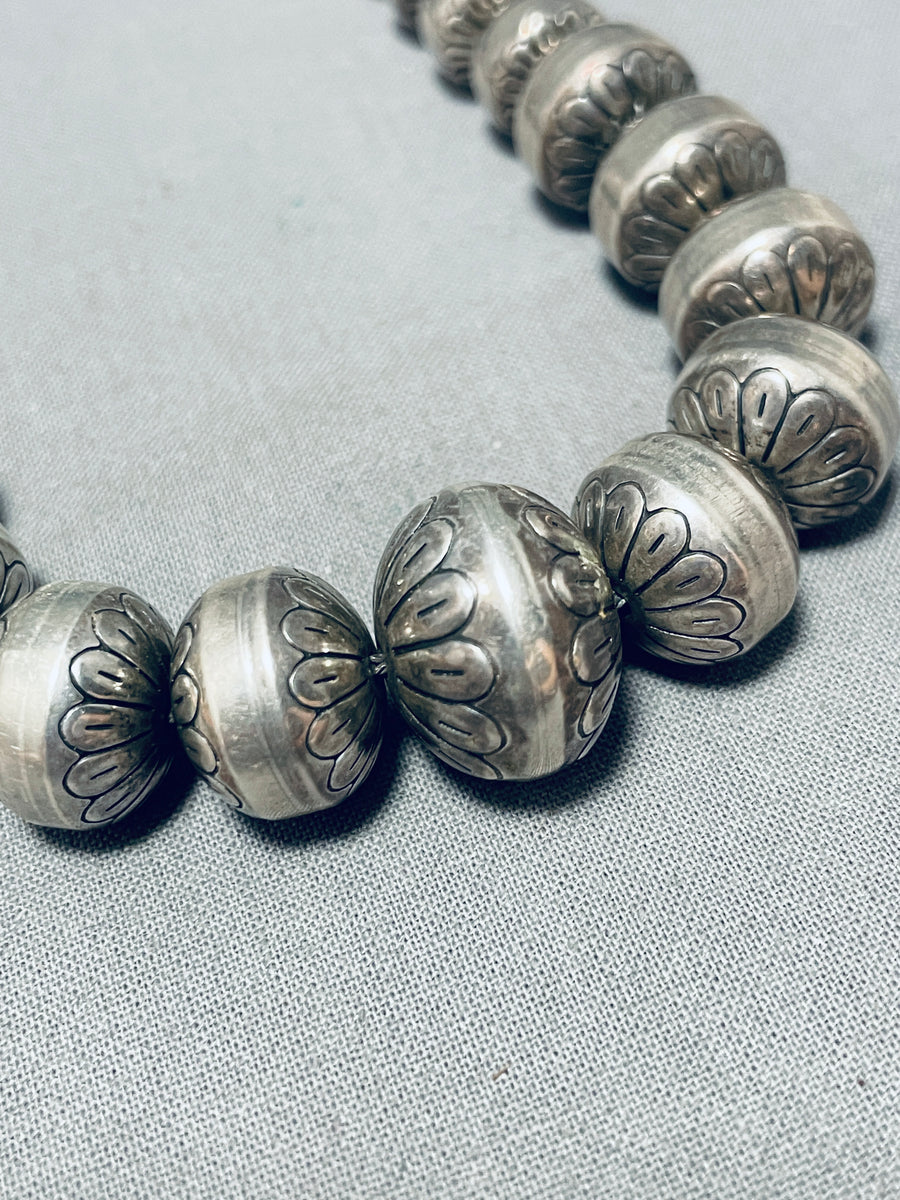 One Of The Best Longer Vintage Native American Navajo Sterling Silver ...