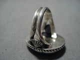 Native American Important Jeanette Dale Sterling Silver Oval Turquoise Ring-Nativo Arts