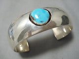 Incredible Vintage Native American Navajo Bisbee Turquoise Sterling Silver Bracelet Old-Nativo Arts